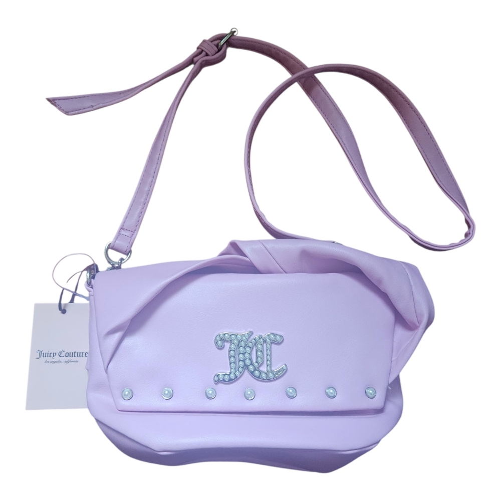 Juicy Couture Fondant Pink Soft Bow Crossbody Handbag Purse Retail $79